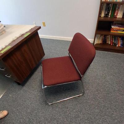 sled base steel office chairs