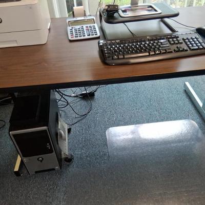 steel and laminate adjustable height work or conference tables