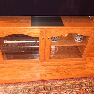 a custom oak cabinet 