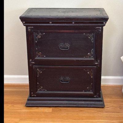 Wood and Metal Nightstand