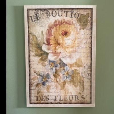 French Country Print on Canvas