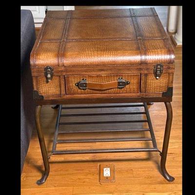 Luggage Look Side Table