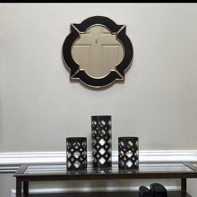 Mirror and Candle Holders