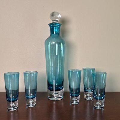Block Crystal Decanter and Glasses