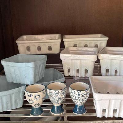 Ceramic Berry Boxes and Egg Cups