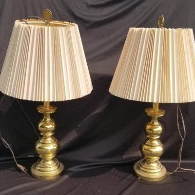 (MDR4792) Set Of 2 Brass Lamps 
