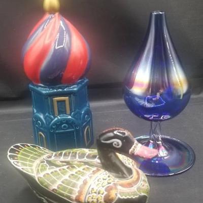 (MDR4022) Asian Inspired Decor And Handpainted Laquer Duckmade In Thailand 