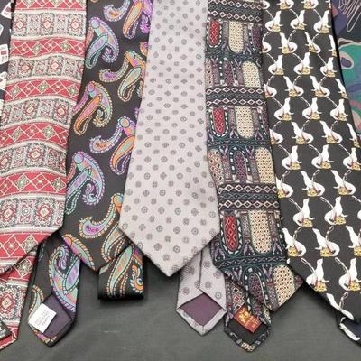 (MDR4032) Lot Of 7 Men's Silk Ties