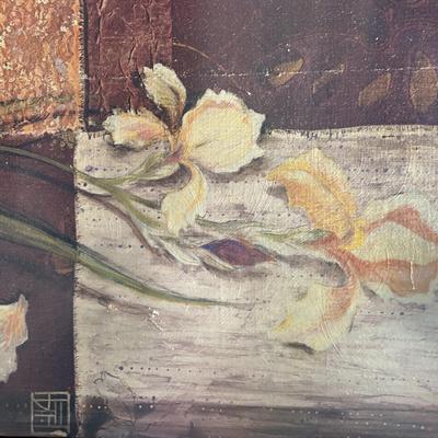 (S186) Floral Oil Painting 