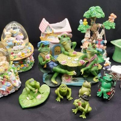 (MDR3095) Various Spring Bunny And Frog Decor