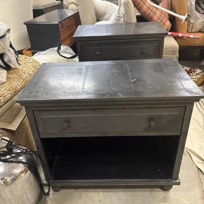 Restoration Hardware large zinc nightstands 