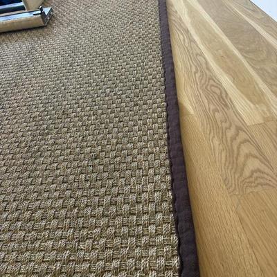 New Seagrass rug with chocolate border 10x14’