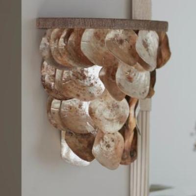 Pair of Palecek shell sconces 