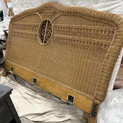 Vintage Ralph Lauren wicker bed and footboard 
