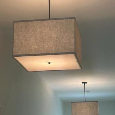 Custom square linen pendants (3)