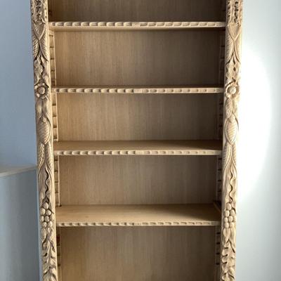 Carved Wood Display Shelf