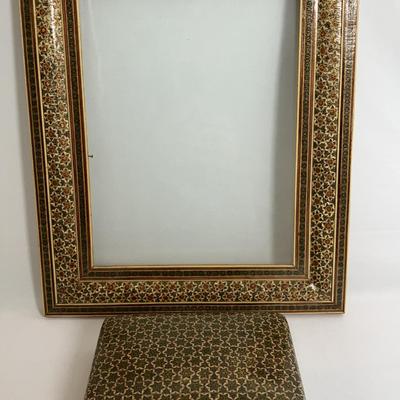 Hand Crafted Persian Inlaid Trinket Box & Frame