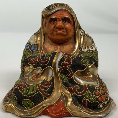 4” Ceramic Painted Buddha Figurine