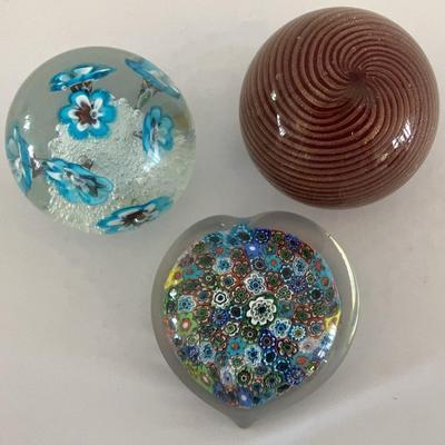 Floral & Stripe Paperweights - Murano Glass & More