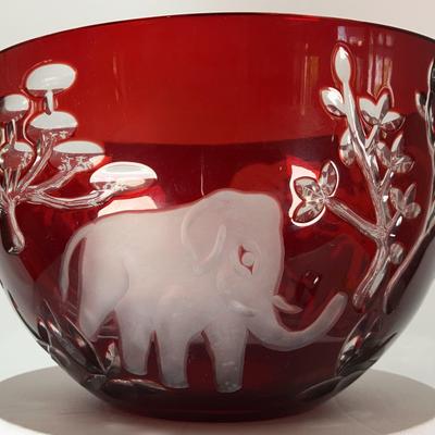 AJKA DESIGN GUILD Ruby Red Bowl #349/500