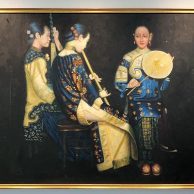 "Three Court Musicians" by Zheng Yue Wei Framed Print