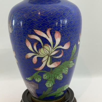 Cloisonné Vase With Stand
