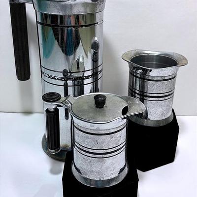 “Sunbeam” Art Deco Chrome Coffee Set 