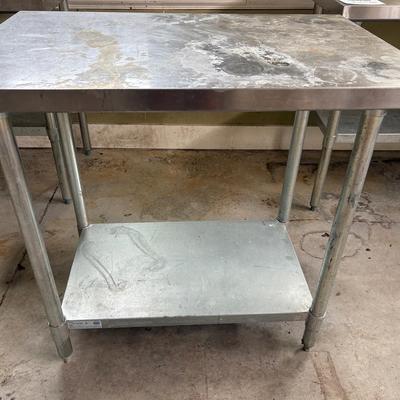 Small Stainless Two Tier Work Table