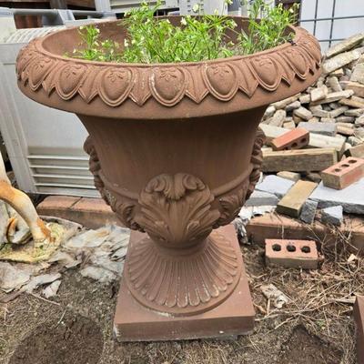 Large Cement Urn Garden Statue Planter