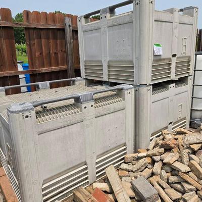 3 Large Macro Bin Storage Containers 