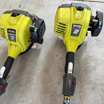 Two Ryobi Gas Weedeaters-one With Stihl Saw Attachment