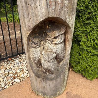 Chainsaw Carving -Owls