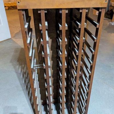 33 Slot Wood Wine Rack.