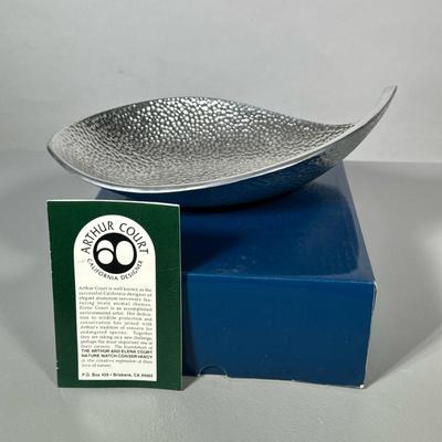 NIB ARTHUR COURT WAVE TRAY | New in box aluminum Wave Tray by Arthur Court Designs - h. 3.5 x w. 9 x l. 11 in

