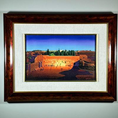 SIGNED WESTERN WALL PAINTING Or Giclee | Western wall. Oil or acrylic on canvas - possibly Giclee 14 x 21.5 in. Canvas. Signed lower...