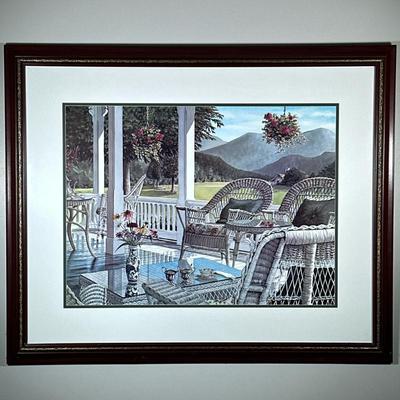 DAVID GILL (20TH/21ST CENTURY) LITHOGRAPH | "Valley Vista". Offset Lithograph. 21 x 29 in. Sight Signed and dated bottom right...
