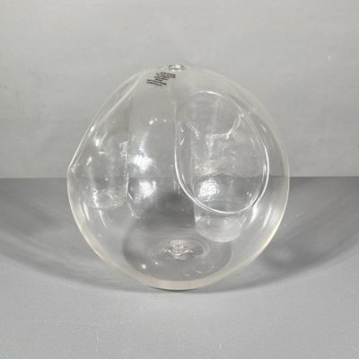 Vase/Tea Light Holder | Blodgett Glass vase and tea light holder. Can be filled with water to hold flowers while candles burn. - h. 8.5 x...