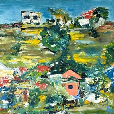 DAVID FRANCIS OIL PAINTING | St. Thomas Oil on canvas. 18 x 24 in. Canvas. Signed lower right, signed, titled, dated, and dedicated on...