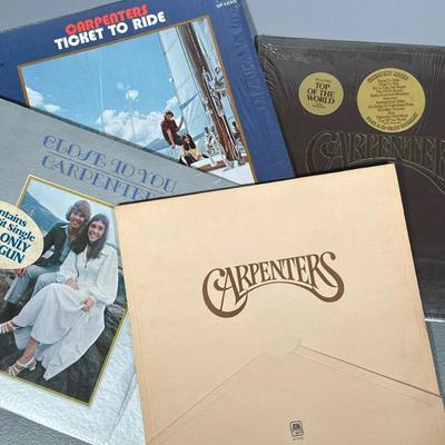(4pc) Carpenters Vinyl Albums | 3 still wrapped with plastic.
