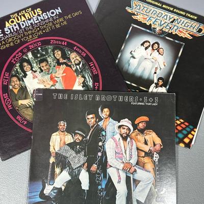 (3pc) DISCO & OTHER VINYL RECORDS | Including: The Isley Brothers “3 + 3” (KZ 32453) The 5th Dimension “The Age of Aquarius”...
