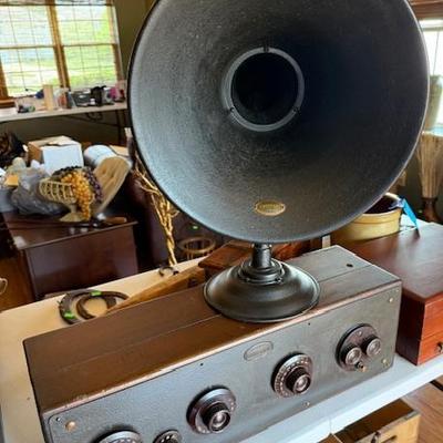 Atwater Kent Model 20 Radio With Model K Speaker