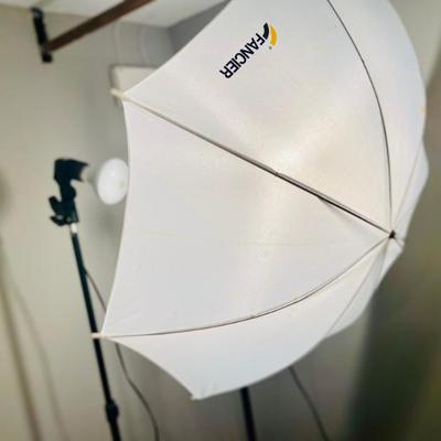 Professional lighting, set up for photography