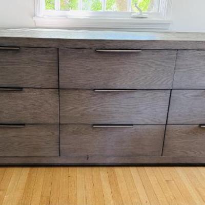 Sale Photo Thumbnail #16: Restoration Hardware Machinto 9-Drawer Dresser - $1,600.  Designed by the Van Thiels, a family-owned company known for their meticulous finish work, our collection mixes bold proportions and clean, mitered lines in a style both rustic and refined. Inspire