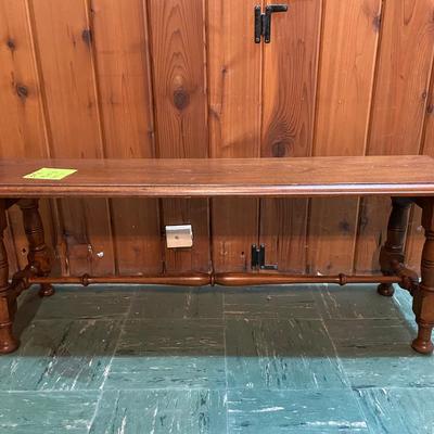 Short Vintage Wooden Table Plant Stand