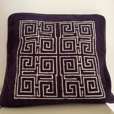 Vintage Pillow With Greek Key