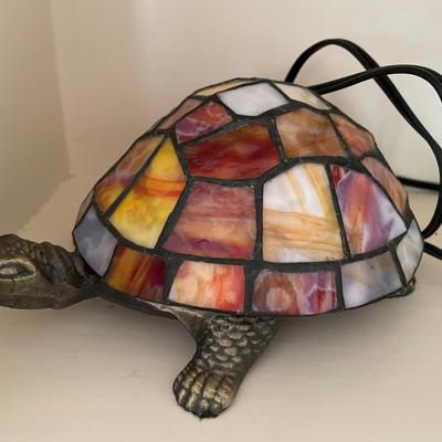 Small Stained Glass Turtle Lamp