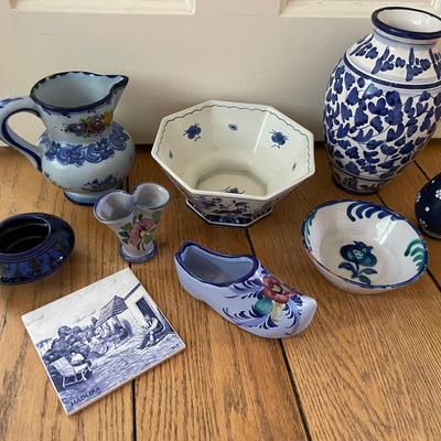 Lot Of Blue And White Pottery