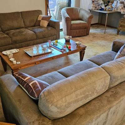 Couches,  vintage table,  recliners