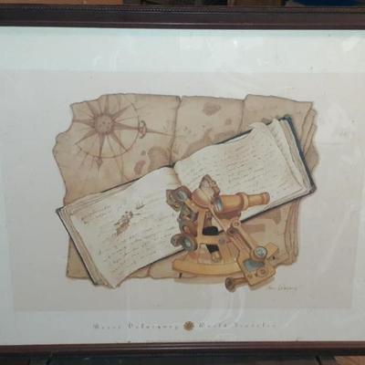 Lg0012 world traveler art art framed tavern pub bar sign