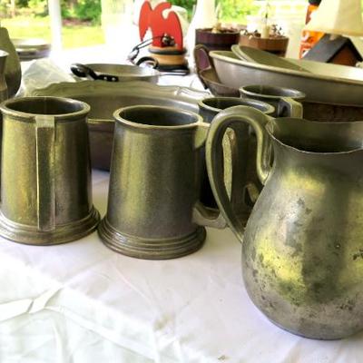 Pewter cookware and dishware